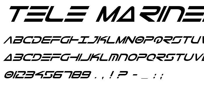 Tele-Marines Bold Italic font